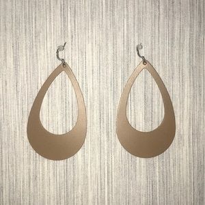 Nickel & Suede Jewelry - Nickel and Suede Cut-Out Leather Earrings Nickel & Suede Jewelry - Nickel and Suede Cut-Out Leather Earrings